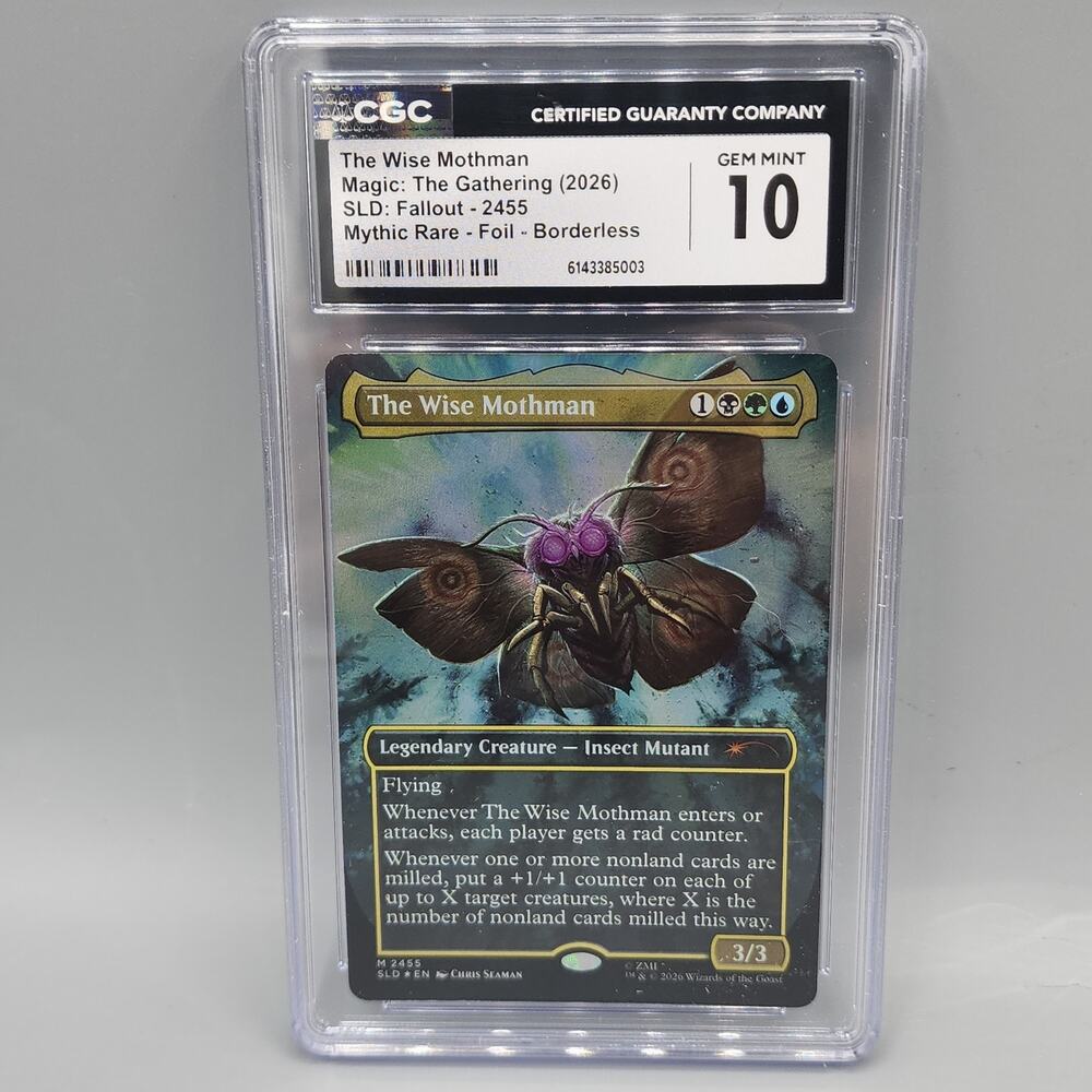 The Wise Mothman MTG Secret Lair Fallout Foil Mythic Rare CGC 10 Gem Mint